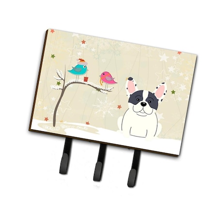 Jensendistributionservices Christmas Presents Between Friends French Bulldog Piebald Leash or Key Holder MI1707717